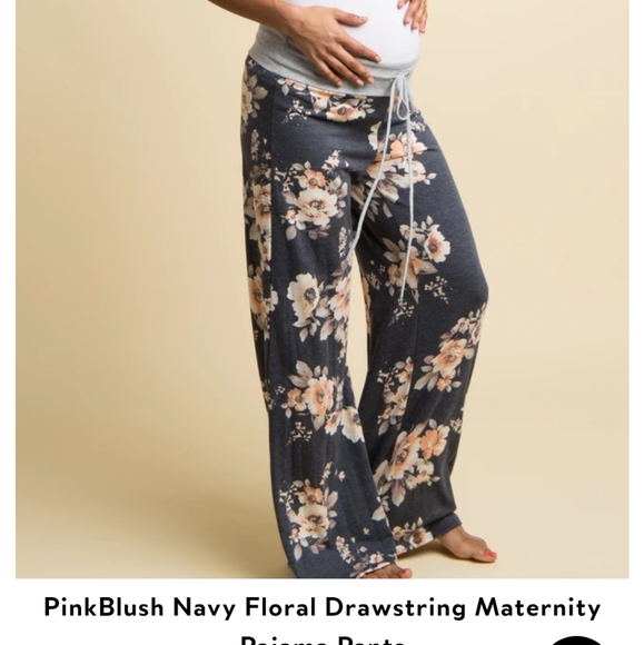 Pink Blush Maternity pajama pants - Picture 2 of 5